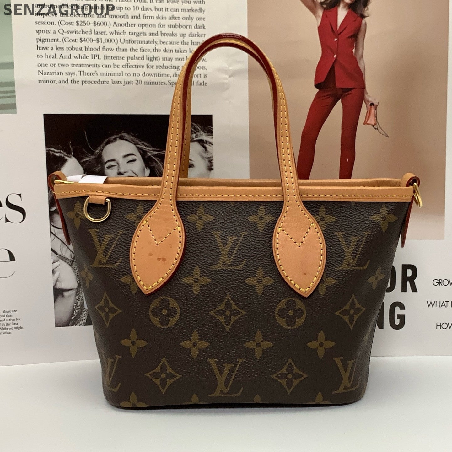 Louis Vuitton Neverfull BB Monogram Brown Handbag - Classic Women's Tote