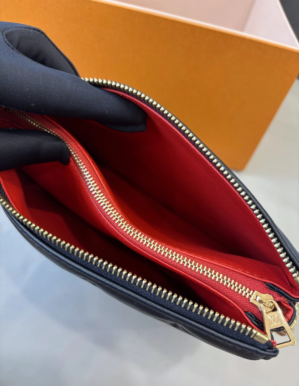 Louis Vuitton Coussin BB Monogram Empreinte Calfskin Chain Black Shoulder Bag