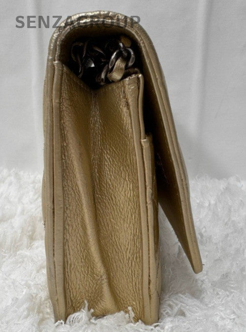Chanel WOC Chain Shoulder Bag Crossbody Gold Silver Diamond Women Classic