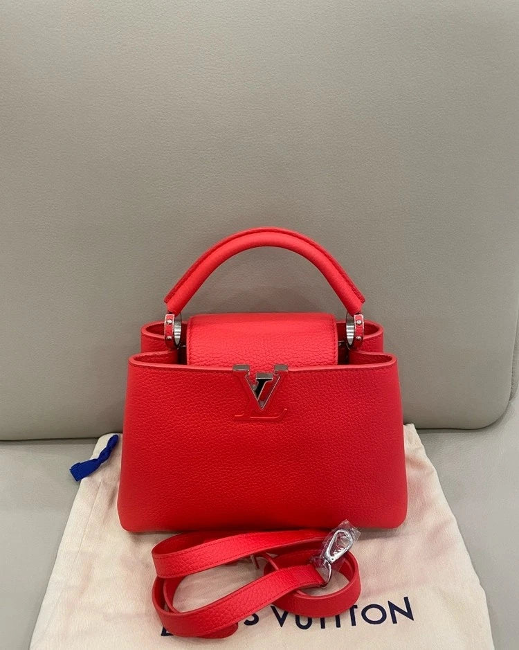 Louis Vuitton Capucines BB Red Leather Shoulder Bag For Women