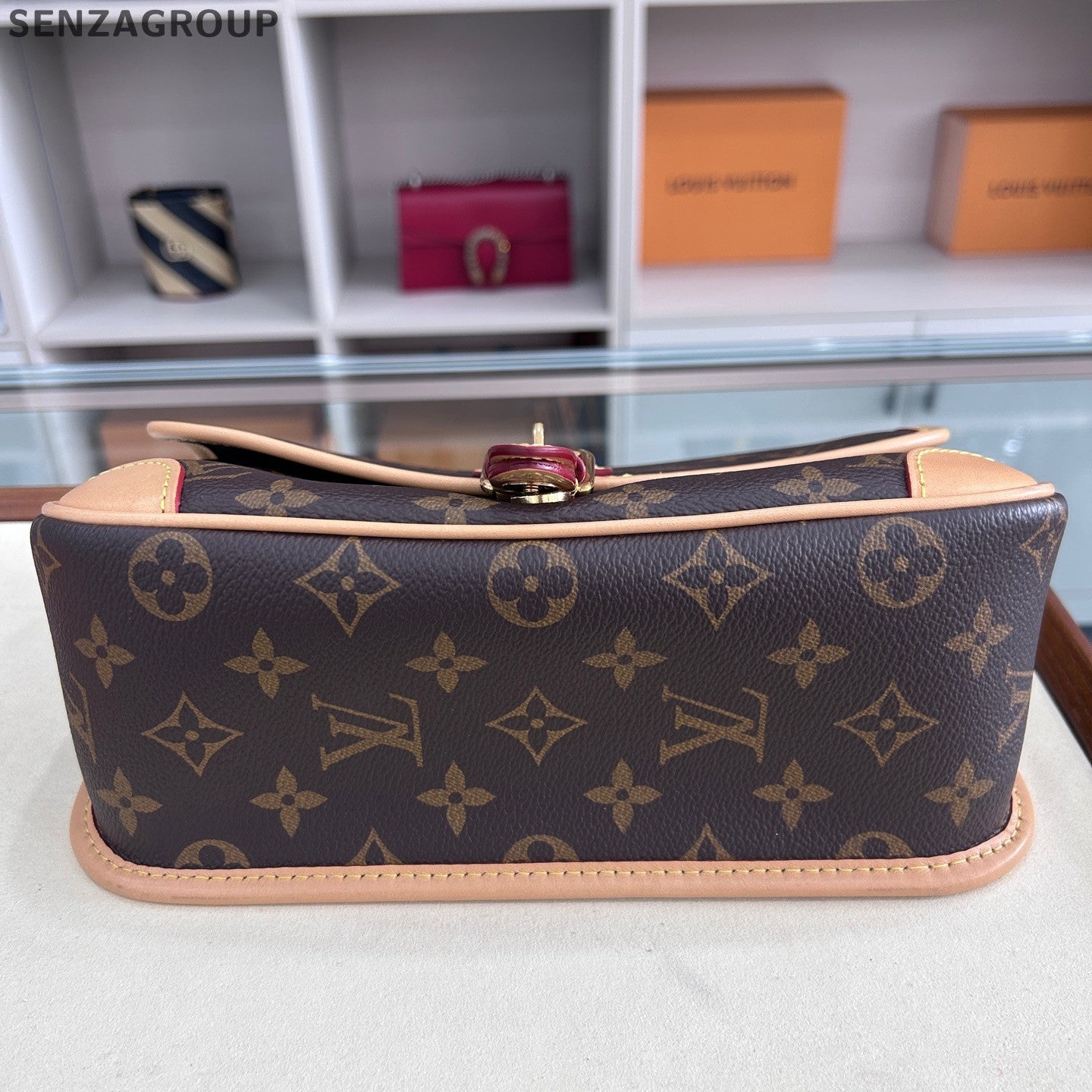 Louis Vuitton Monogram Fendi Baguette Shoulder Crossbody Bag Brown Women