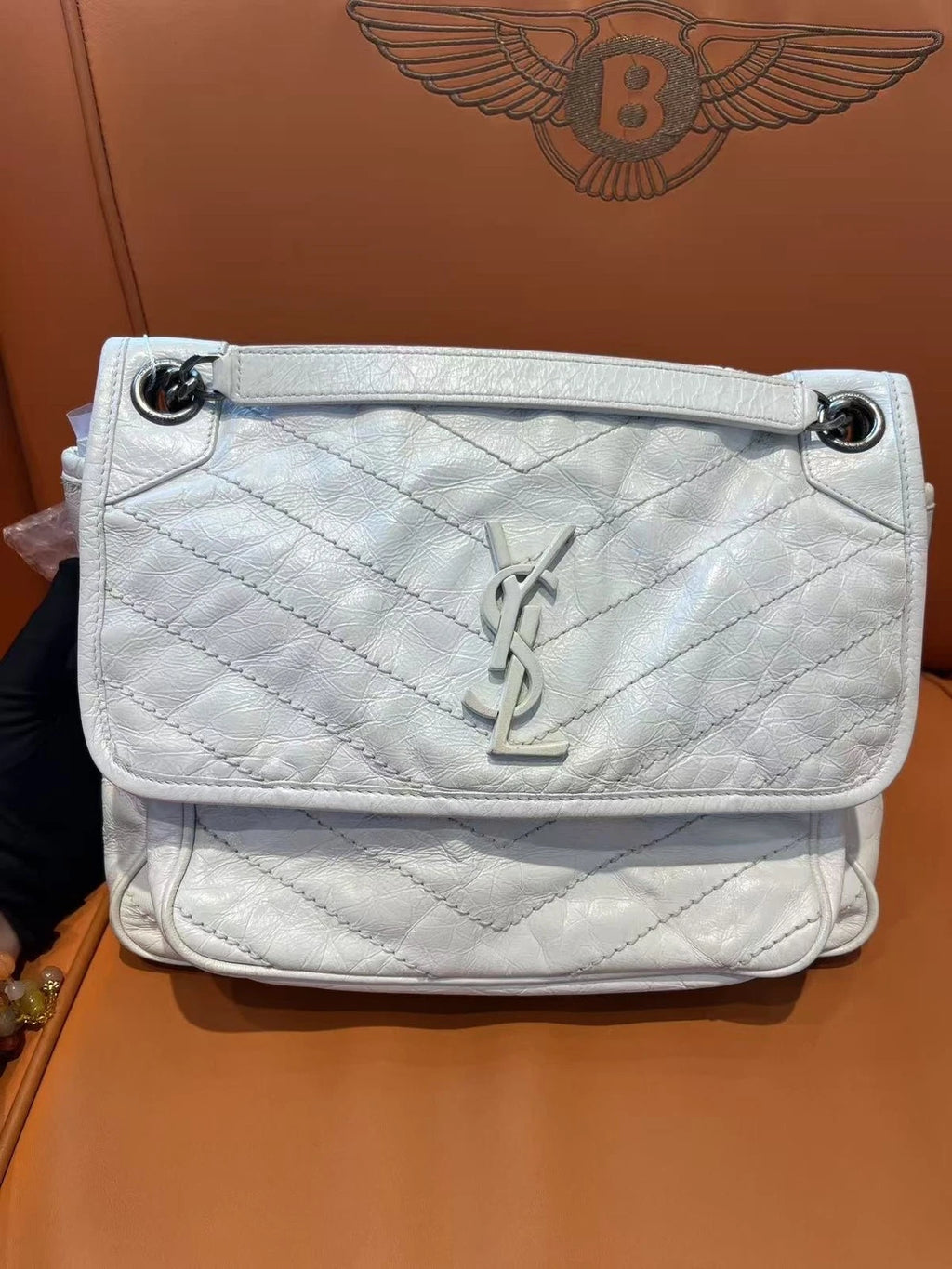 Saint Laurent Niki Chain Shoulder Bag for Women White