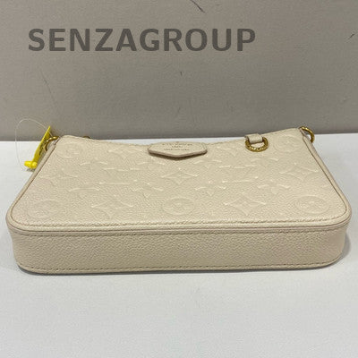 Louis Vuitton LV Easy Pouch On Strap Chain Crossbody Bag White Gold