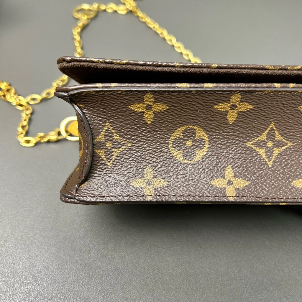 Louis Vuitton Canvas Monogram Lily WOC Shoulder Crossbody Bag For Women