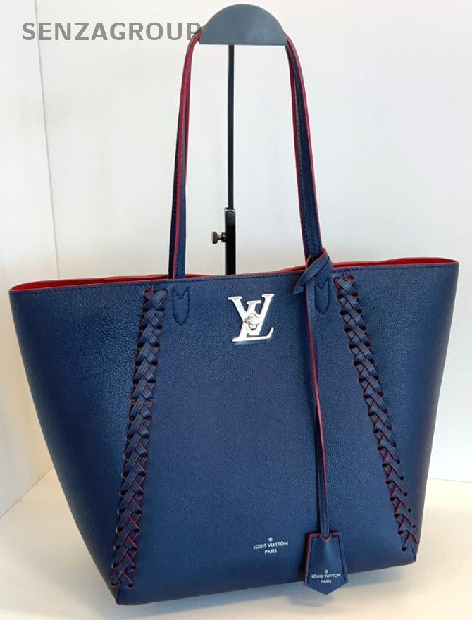Louis Vuitton Lockme tote Navy Blue Shoulder Handbag Women