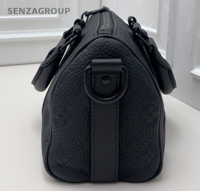 Louis Vuitton Keepall25 Monogram Top Handle Bag Crossbody Black Unisex Adults