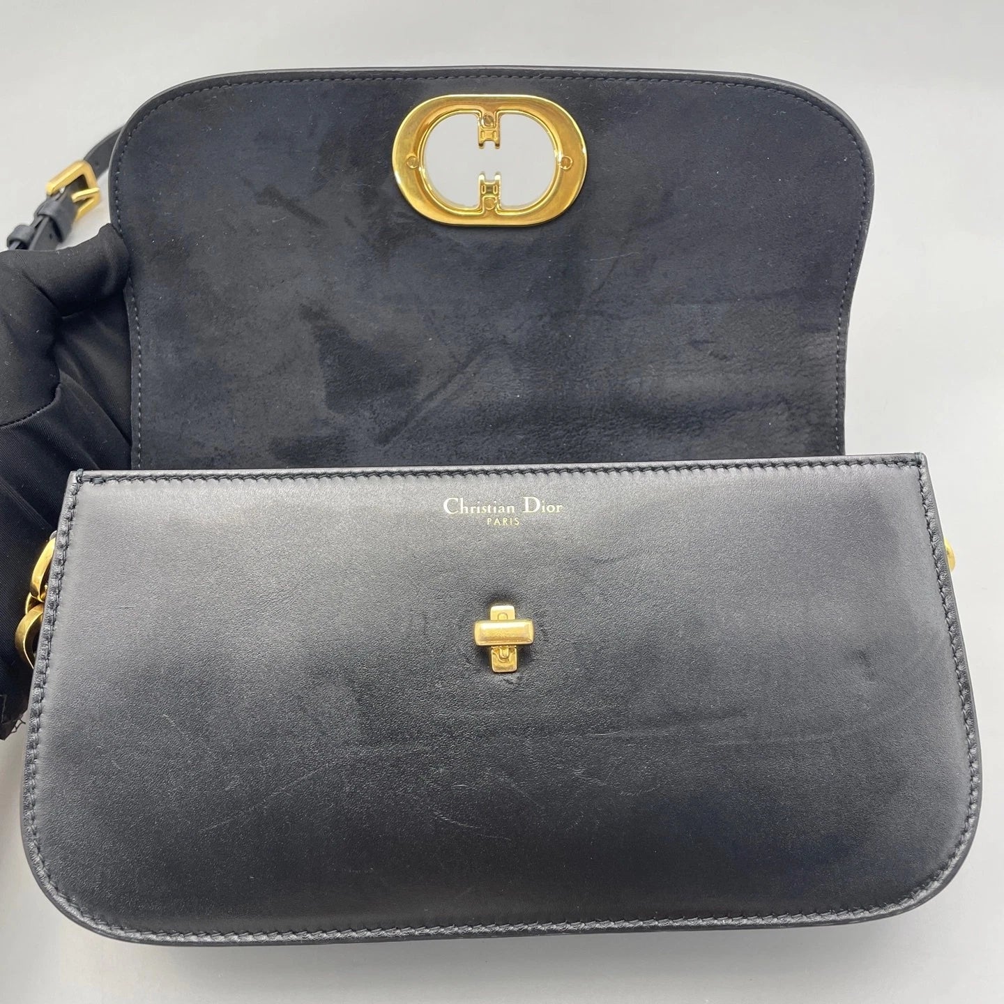 Dior Montaigne30 Chain Shoulder Bag Black For Women