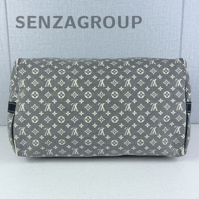 Louis Vuitton Monogram Grey Black Shoulder Crossbody Tote Bag Women