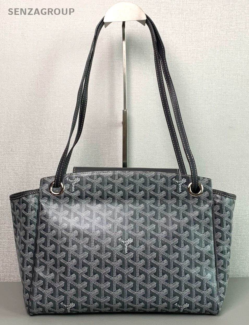 Goyard Rouette Tote Monogram Shoulder Handbag Flip-top style Women Gray
