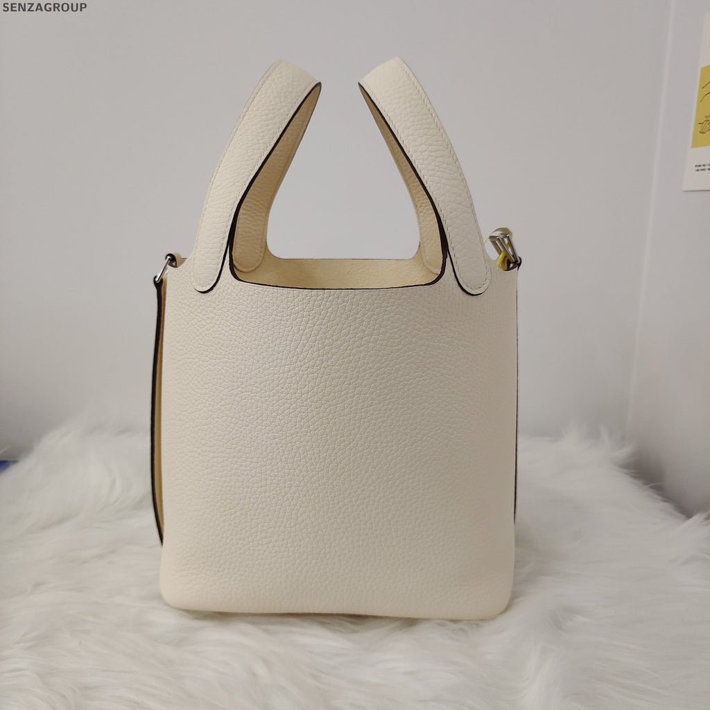 Hermès Picotin 18 White Bag Silver Hardware - Classic Fashion Women's Tote