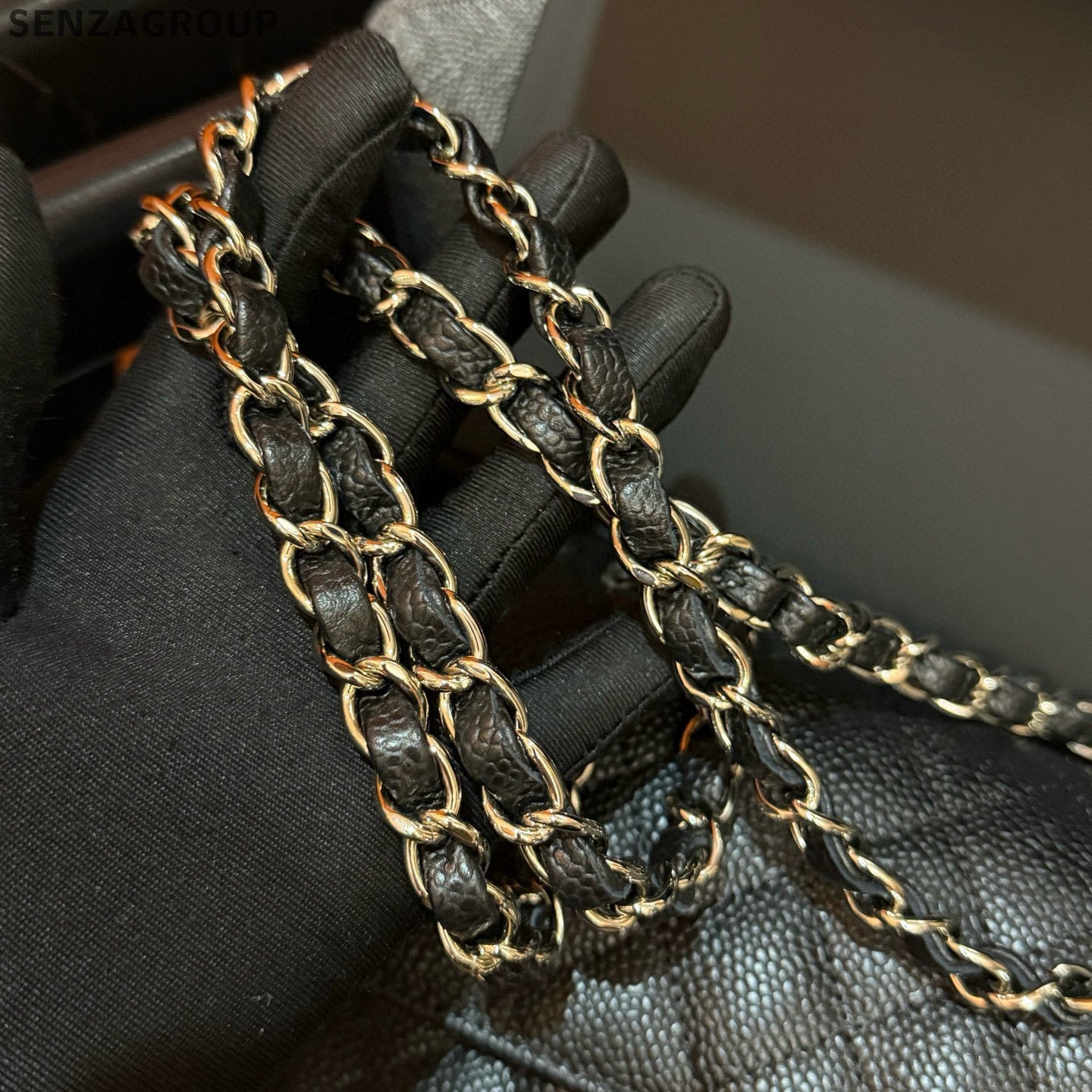 Chanel Black Silver CF Small Quilted Chain Shoulder Bag