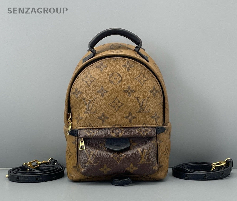 Louis Vuitton Monogram Mini Backpack Brown Gold Unisex Adults Classic