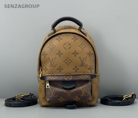 Louis Vuitton Monogram Mini Backpack Brown Gold Unisex Adults Classic