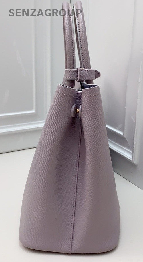 PRADA Double Tote Top Handle Shoulder Bag Women light Purple