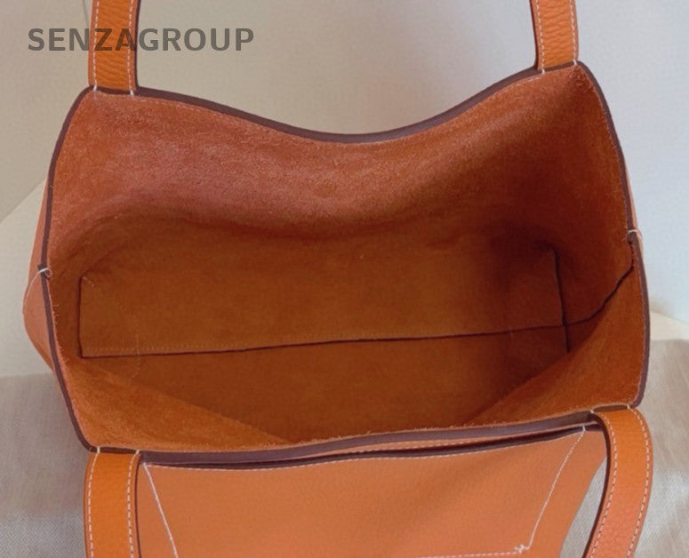 Hermes Cabasellier31 Tote Shoulder Bag Orange Used Women Classic