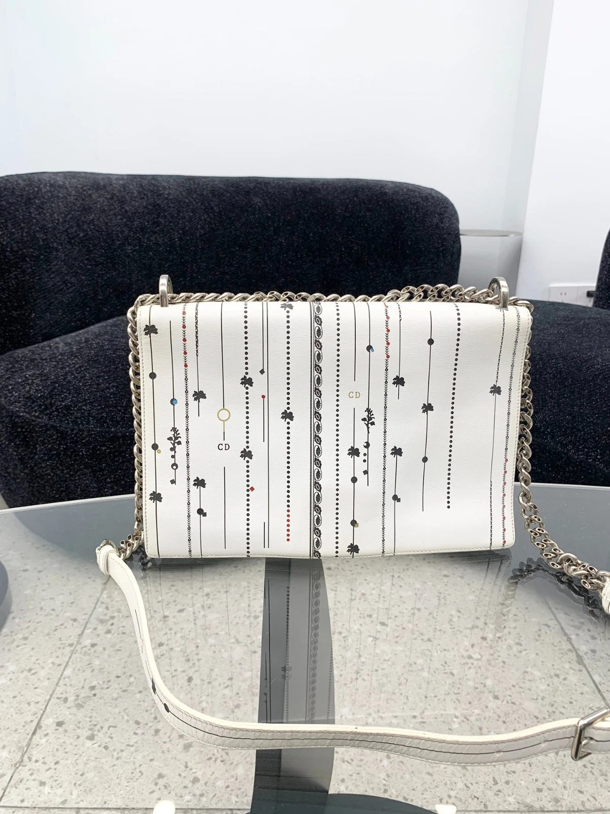 Christian Dior Diorama Tassel Calfskin GM Shoulder Bag Crossbody Bag Women S