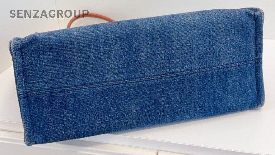 Celine American-style logo Tote Denim Shoulder Handbag