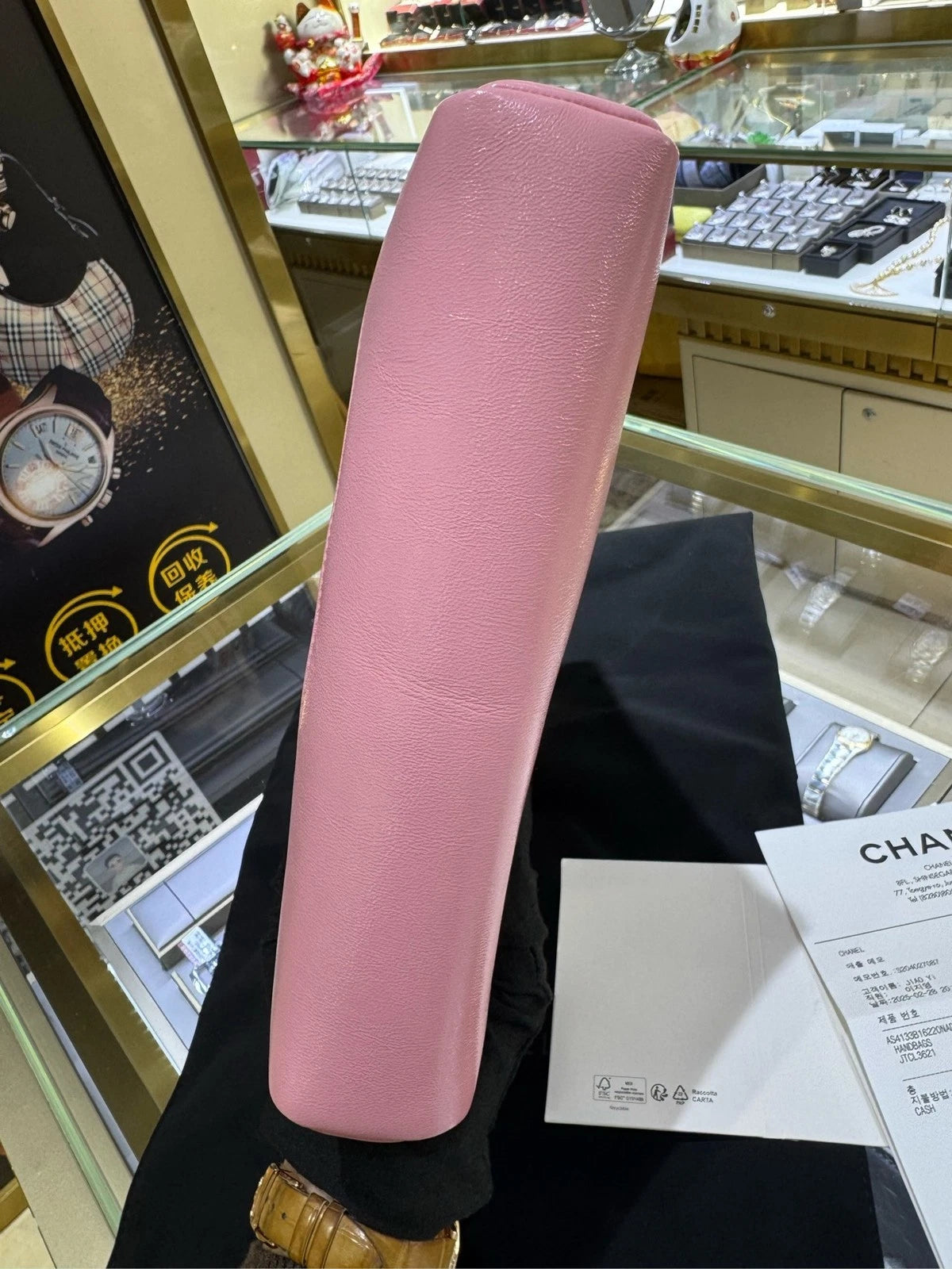 CHANEL 31 Mini Pink Lamskin Tote Bag Gold Hardware For Women