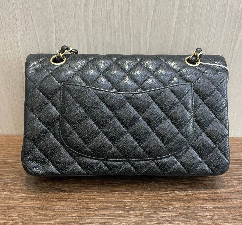 Chanel Classic Flap MM Turn Lock Shoulder Bag Crossbody Bag Women