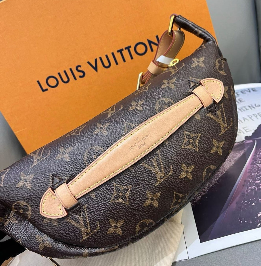Louis Vuitton Bumbag Monogram Shoulder Bag Crossbody Brown Gold Unisex Adults
