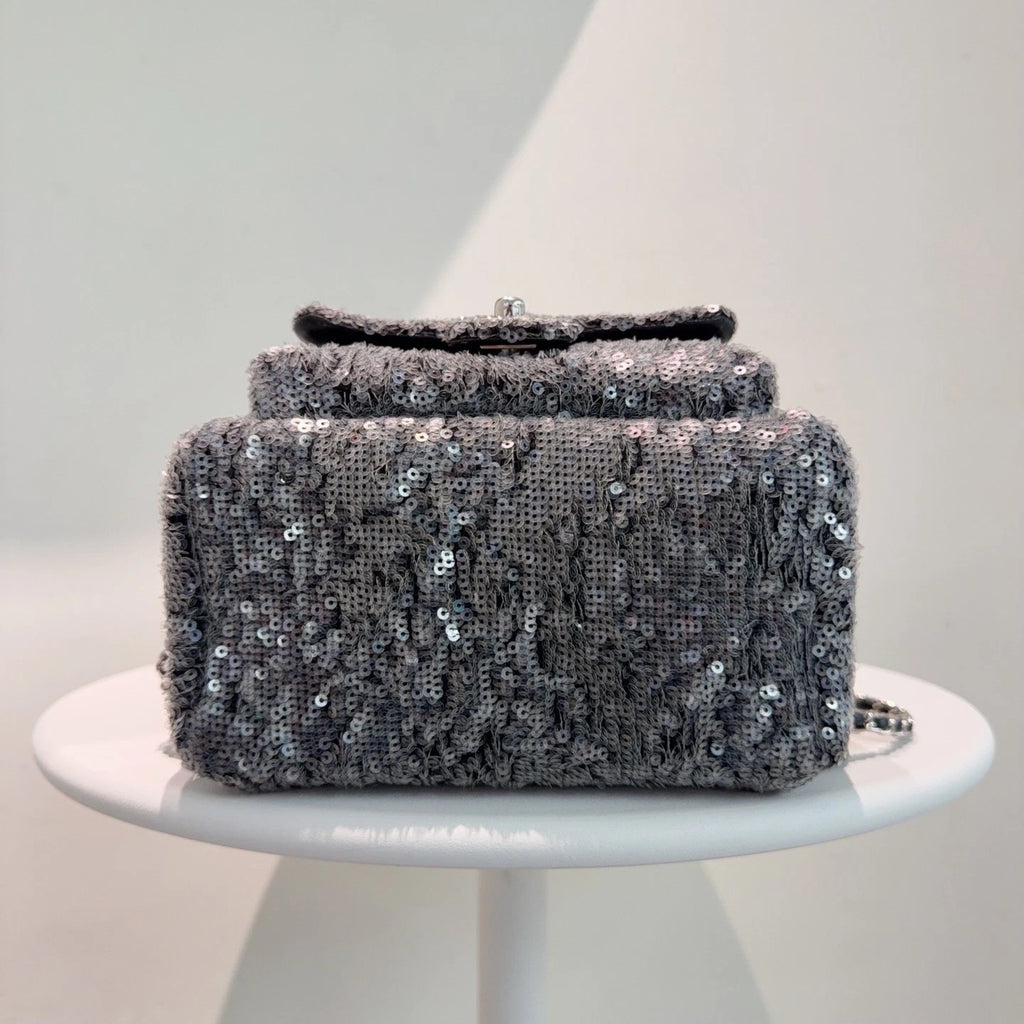Chanel Sequin Mini Backpack Daypack Black Base Clear Sequin Full Leather