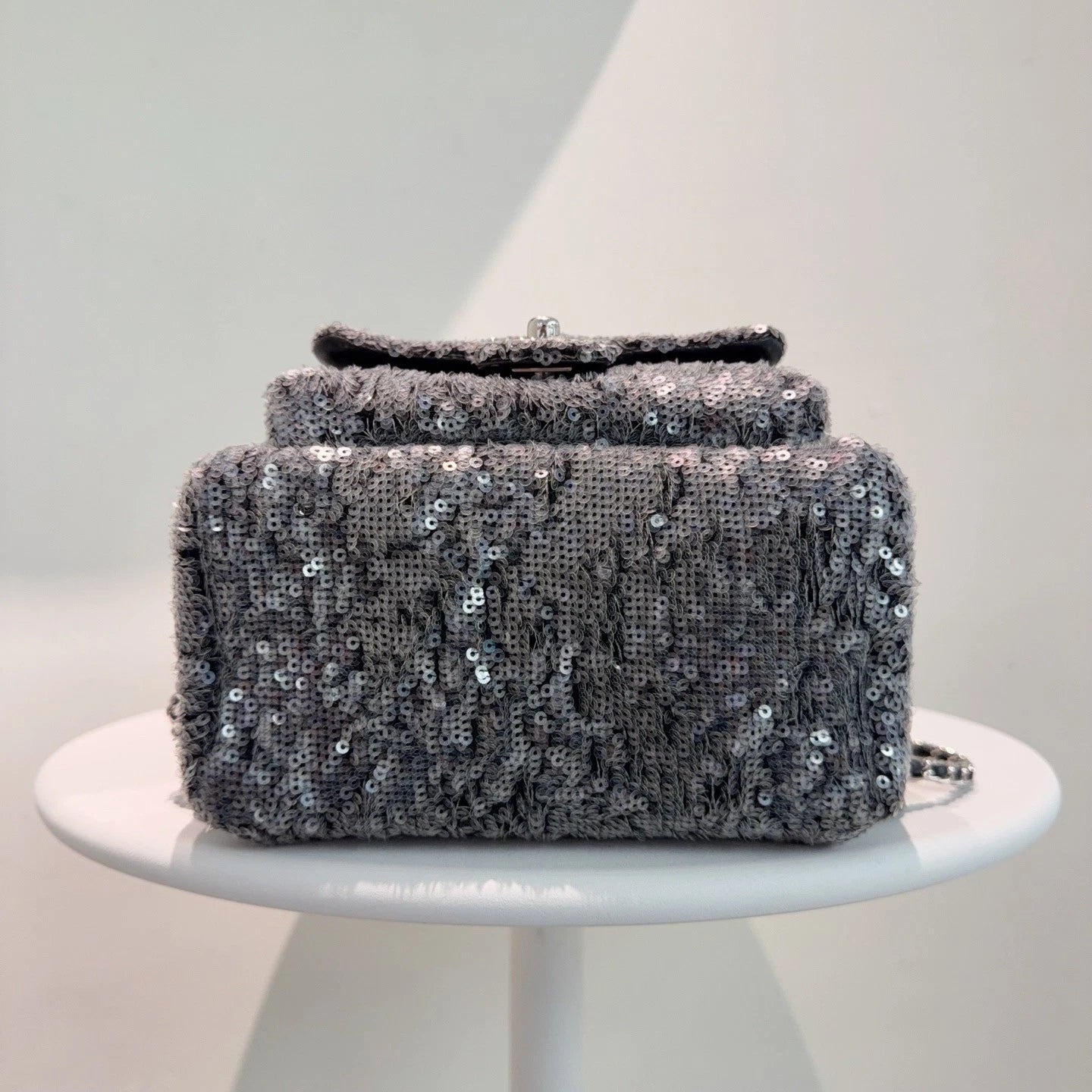 Chanel Sequin Mini Backpack Daypack Black Base Clear Sequin Full Leather