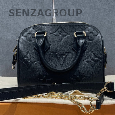 Louis Vuitton Speedy 20 Black Gold Hardware Handbag Crossbody Bag