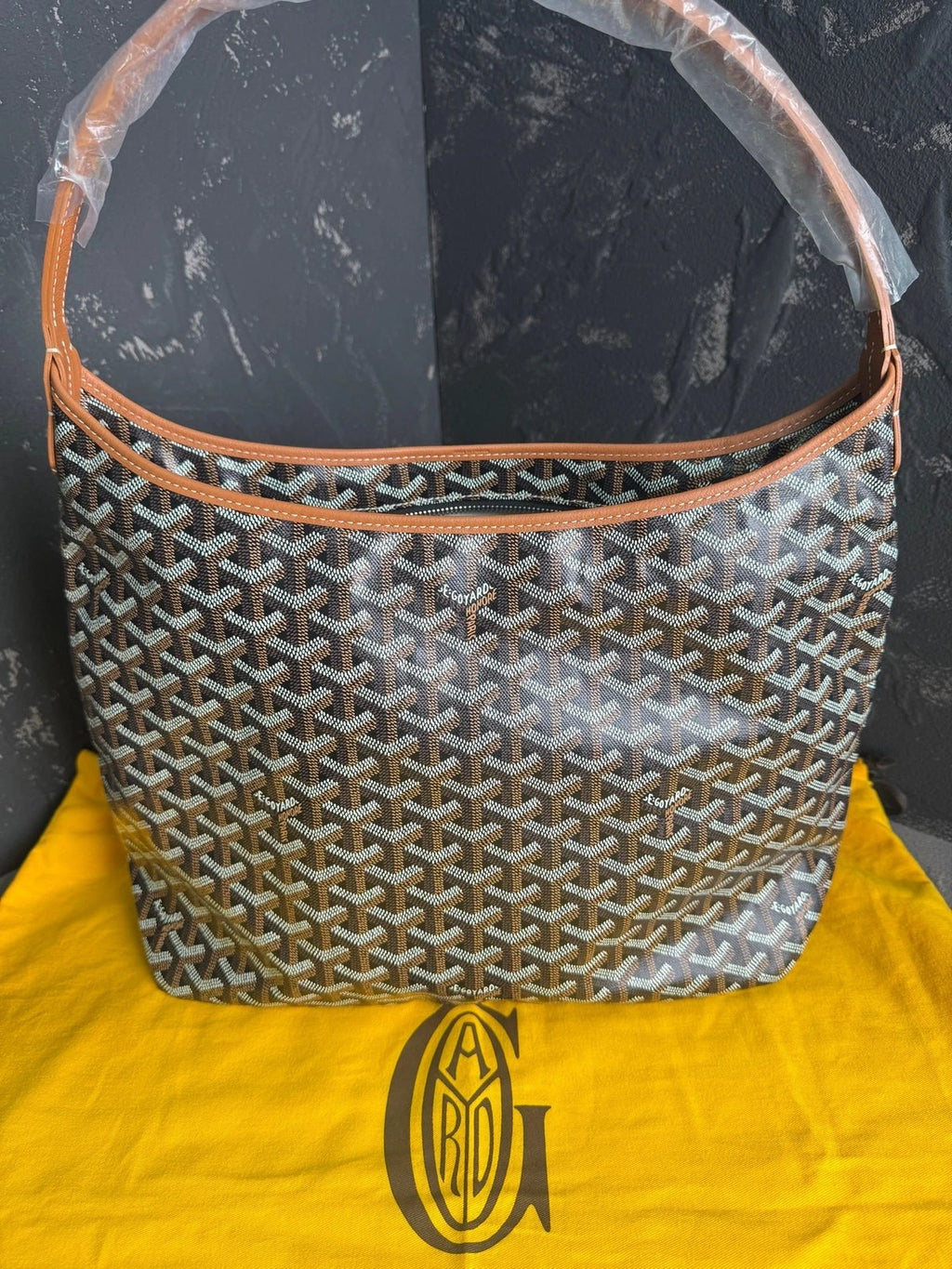 Goyard Canvas Brown Hobo Underarm Shoulder Bag For Women