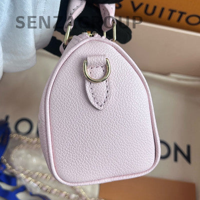 Louis Vuitton Speedy Nano Pink Gold Chain Crossbody Bag for Women