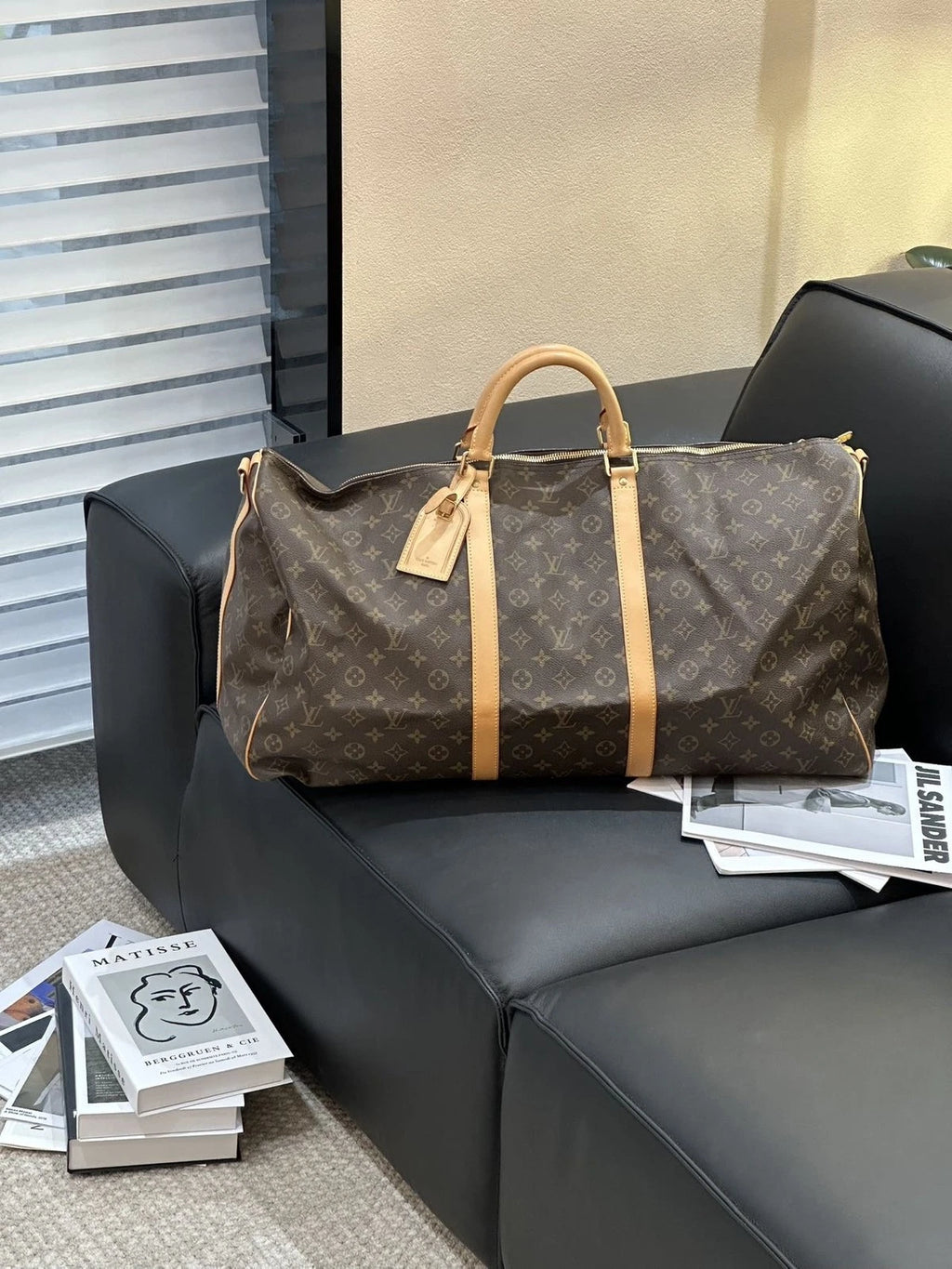 Louis Vuitton Canvas Keepall60 Travel Bag For Women