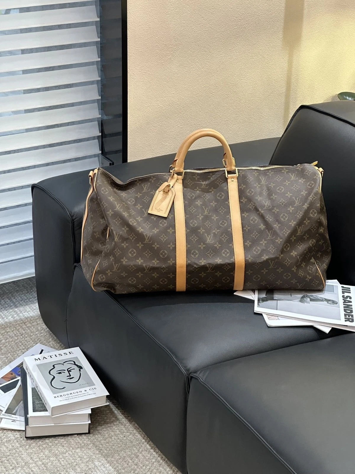 Louis Vuitton Canvas Keepall60 Travel Bag For Women