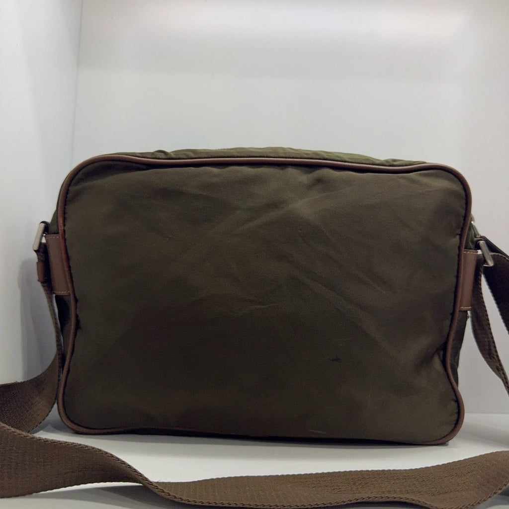 PRADA Nylon Military Green Camera Shoulder Crossbody Bag For Women