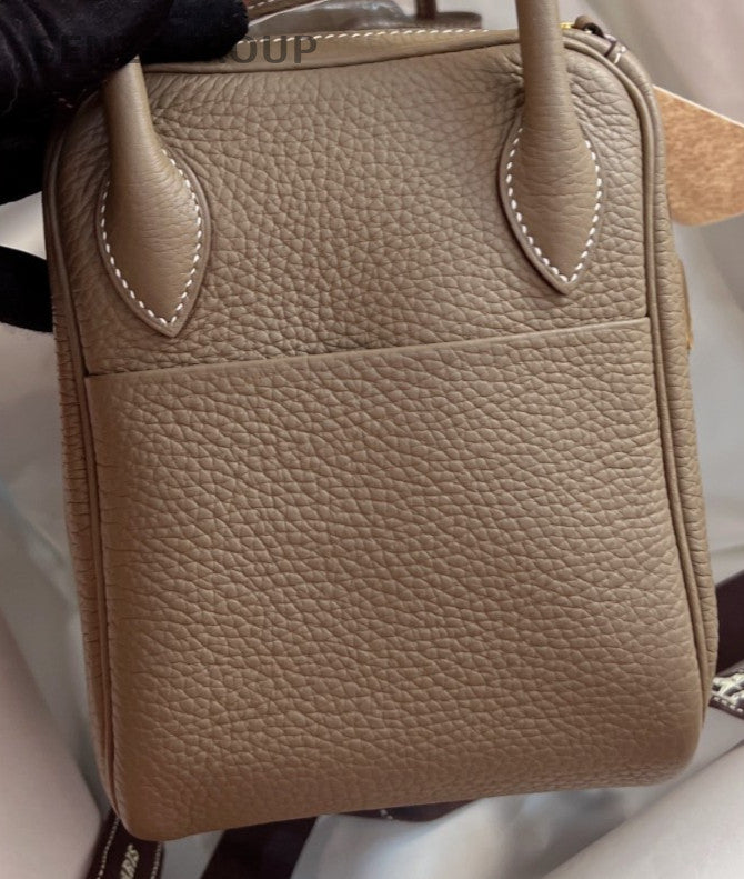 Hermes Lindy26 Shoulder Bag Gray Silver Used Women Classic Designer