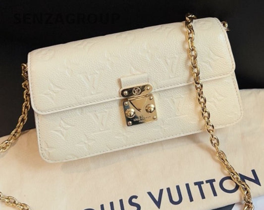 Louis Vuitton Wallet On Chain Metis Shoulder Bag Crossbody White Gold Women