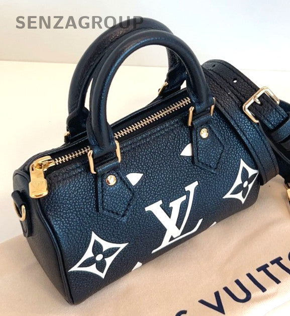 Louis Vuitton Speedy NANO Calfskin Panda Color Top handle 2WAY Crossbody bag