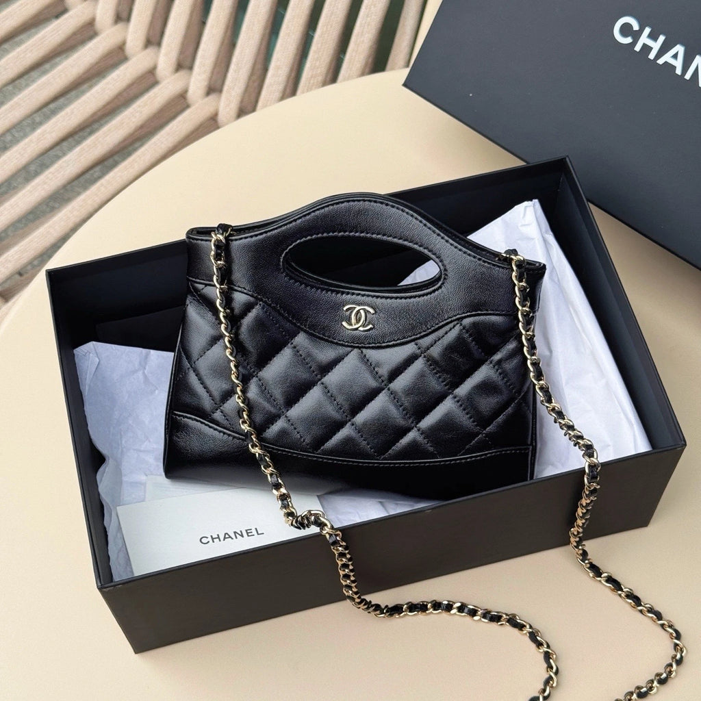 CHANEL Black Gold 31bag Nano Tote Bag For Women