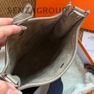Hermès Evelyne Mini Bag Gris Etain Silver Shoulder Crossbody Classic Women