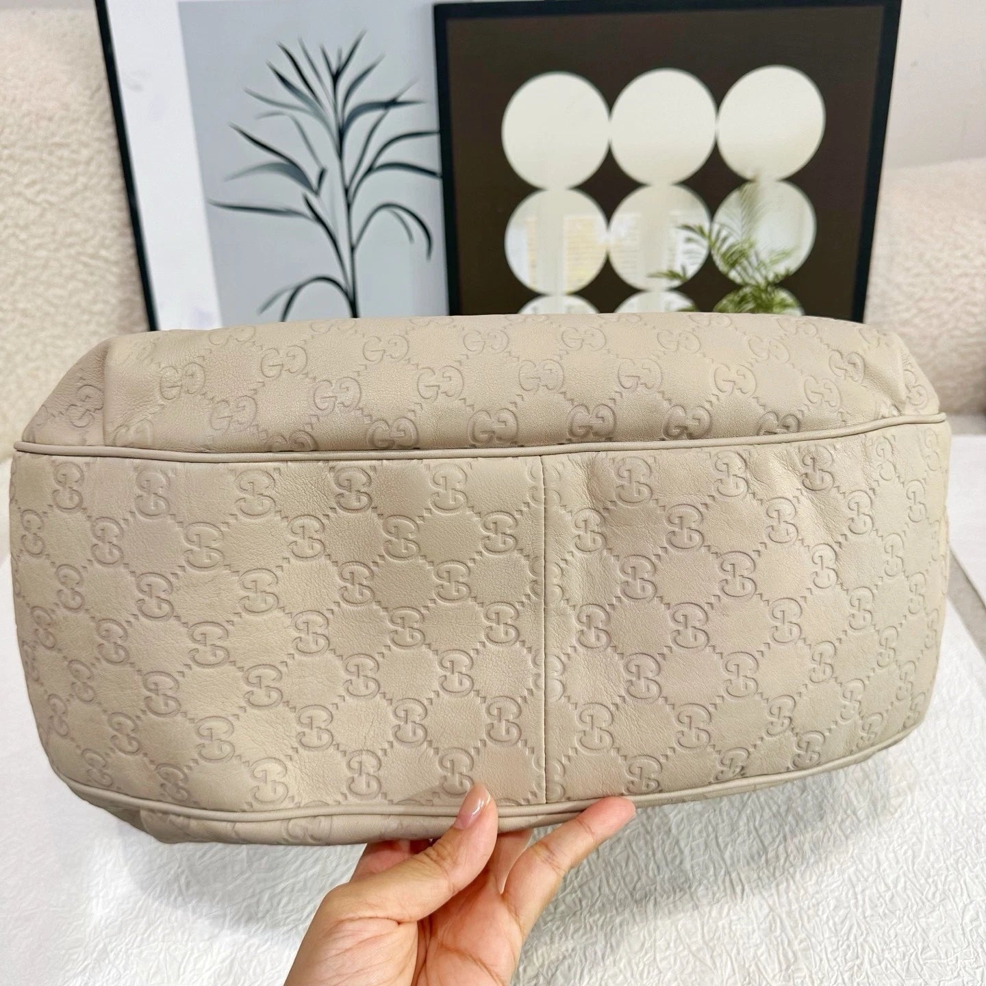 Gucci Vintage Monogram Canvas Shoulder Bag For Women