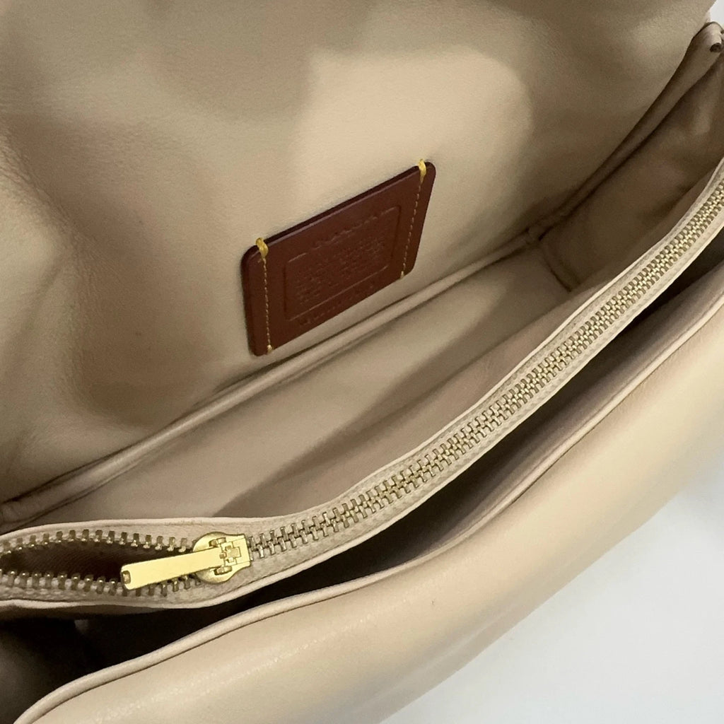 Coach Tabby 26 Ivory Lambskin Shoulder Crossbody Handbag For Women
