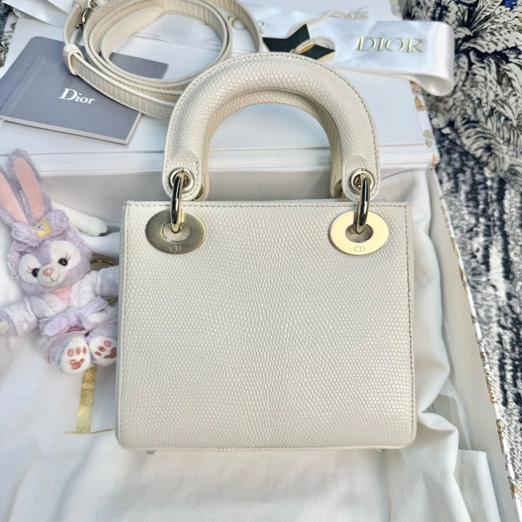 Dior Lady Dior Leather Handbag Excellent