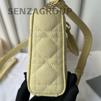 Dior Lady D-Joy Medium Yellow Cannage Handbag Shoulder Bag
