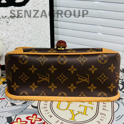 Louis Vuitton Monogram Baguette Shoulder Bag Brown Gold Hardware