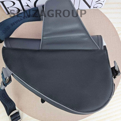 Dior Sacai Leather & Nylon Crossbody Chest Bag Unisex Fashion