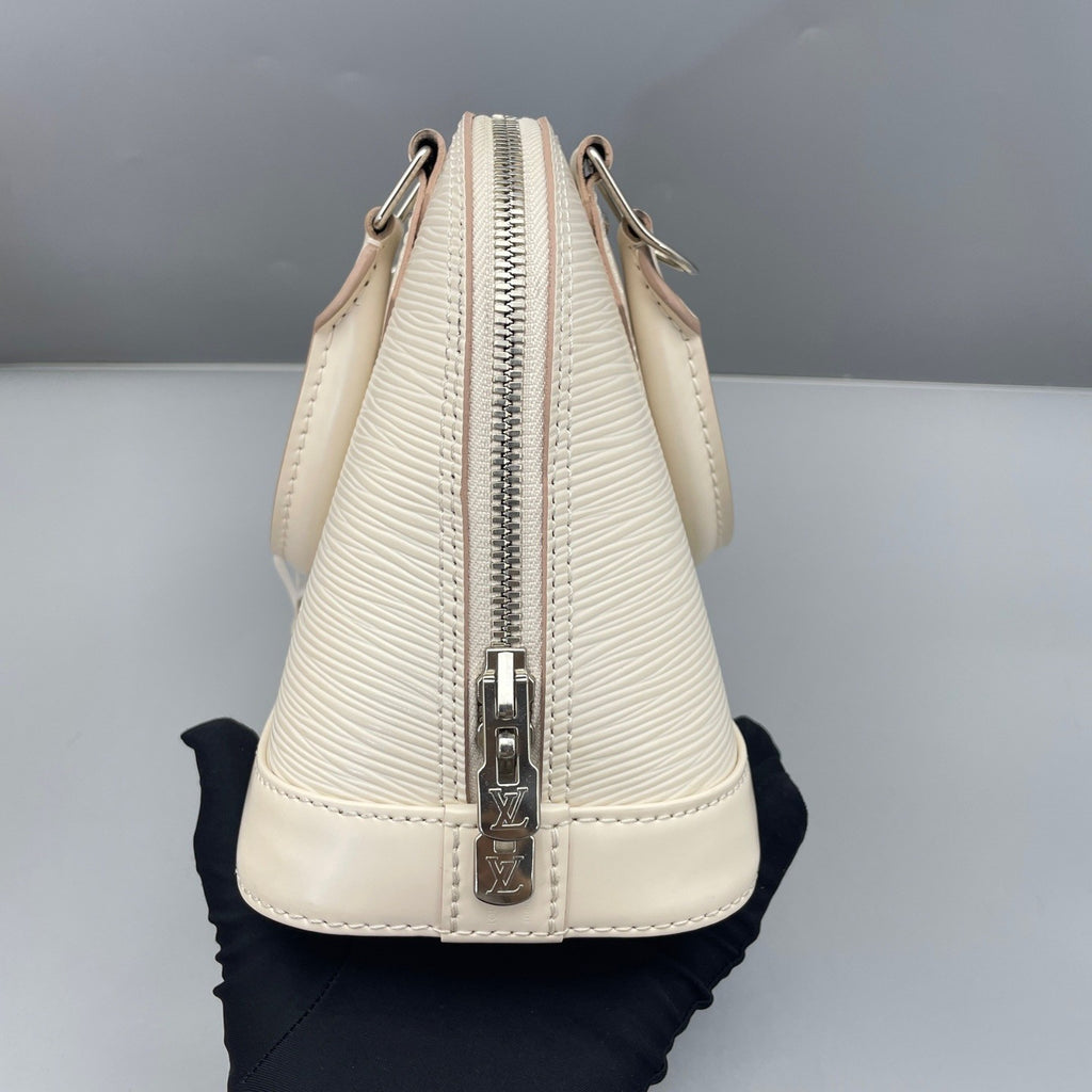 Louis Vuitton Alma bb Water ripples Top Handle 2way Shoulder Handbag White