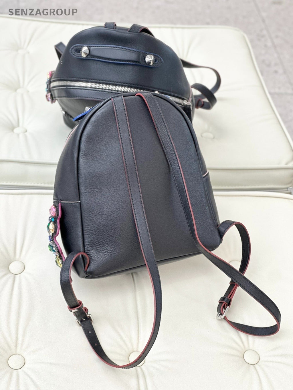 Fendi By The Way Calfskin Backpack shoulder Bag Women Color-Block Brand New