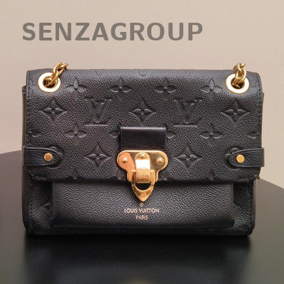 Louis Vuitton Monogram Chain Shoulder Crossbody Bag Black Gold Women's Classic