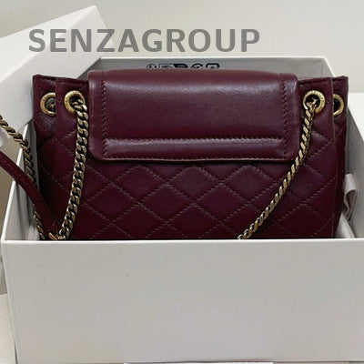 YSL Saint Laurent Nolita Mini Red Lambskin Chain Crossbody Bag Gold Hardware