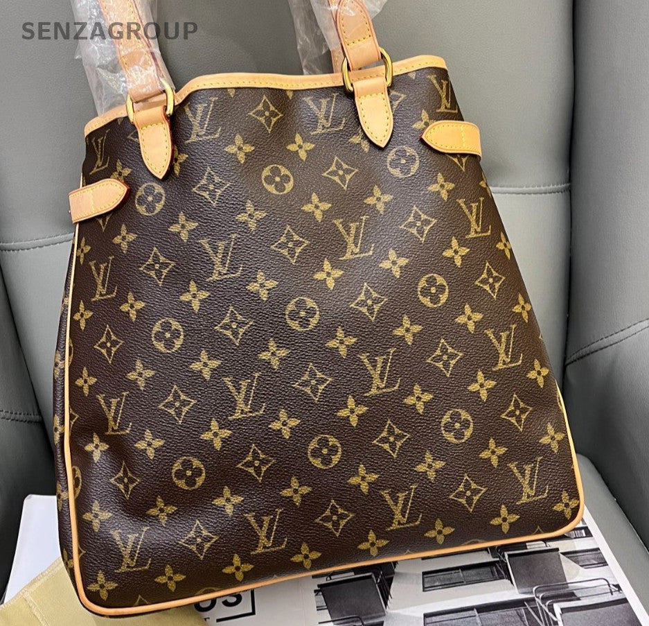 Louis Vuitton Monogram MM Shoulder Bag Brown Gold Women Classic