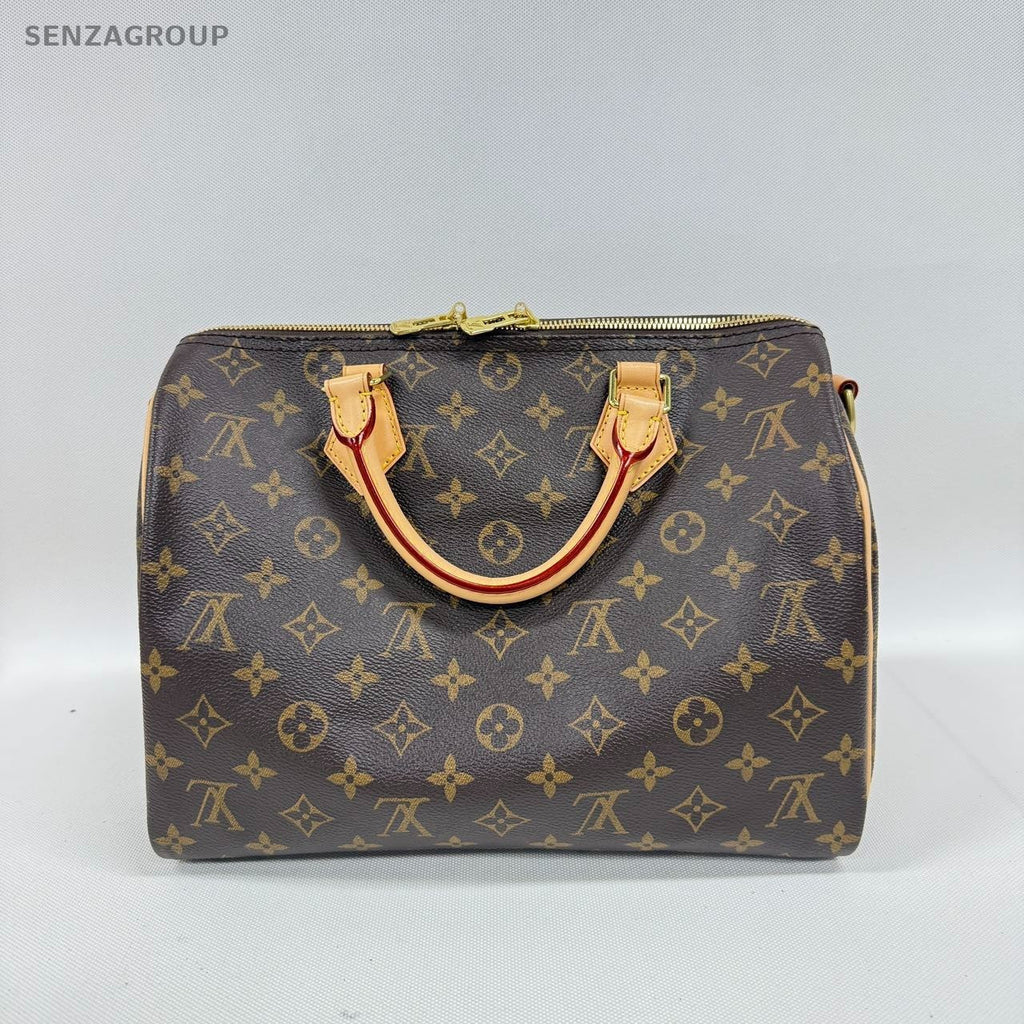 SJ0001 Louis Vuitton Speedy Shoulder Bag 30 Brown Canvas
