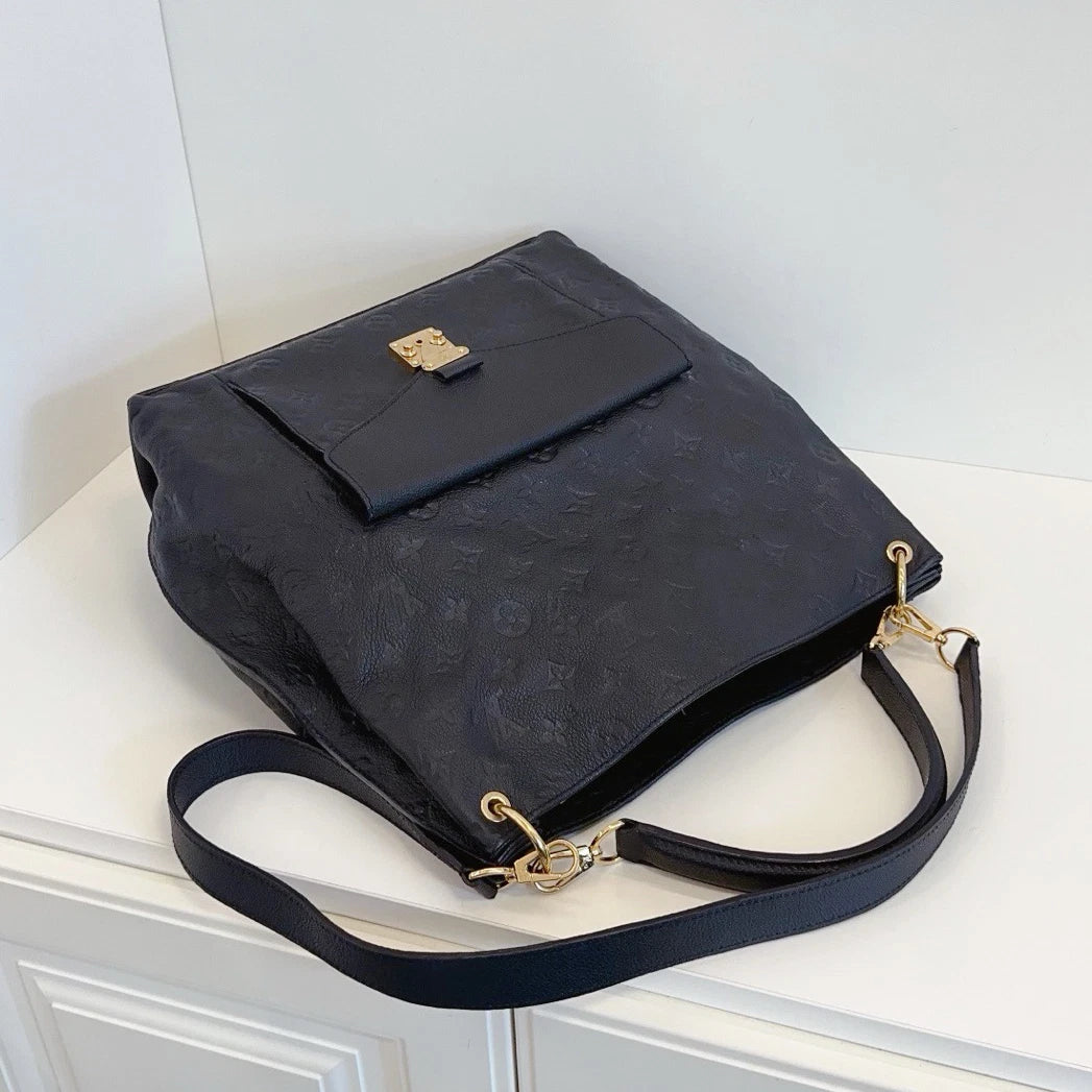 Louis Vuitton Métis Hobo 3Ways Top Handle Shoulder Crossbody Black Gold Women